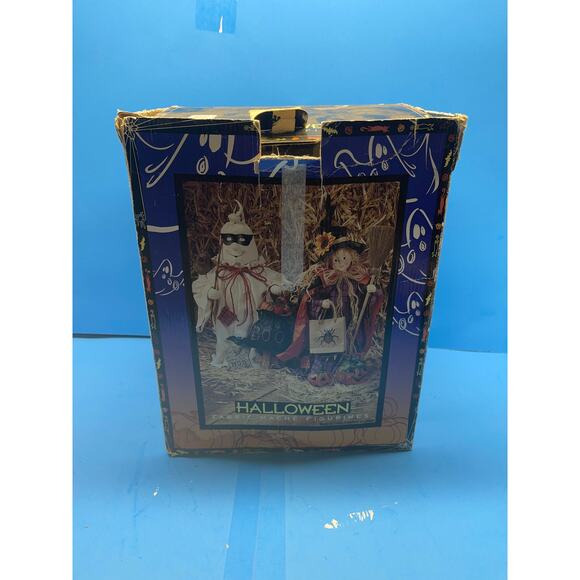 Vintage Halloween Fabric Mache Figurines Statues Decor Holiday Ghost Witch 12" - Picture 12 of 12